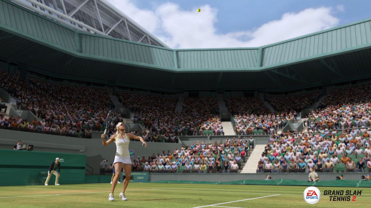 Grand Slam Tennis 2 Screenshot (<a href="http://www.ea.com/grand-slam-tennis-2/images">official website</a> (ea.com/grand-slam-tennis-2) - July 2016): Sharapova Smash Setup