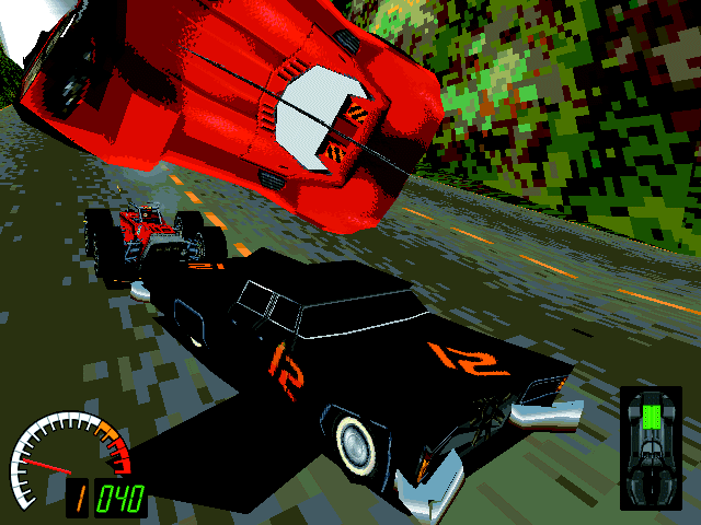 Carmageddon Screenshot (Next Generation Online preview, 1997-04-02): Flipping end over end