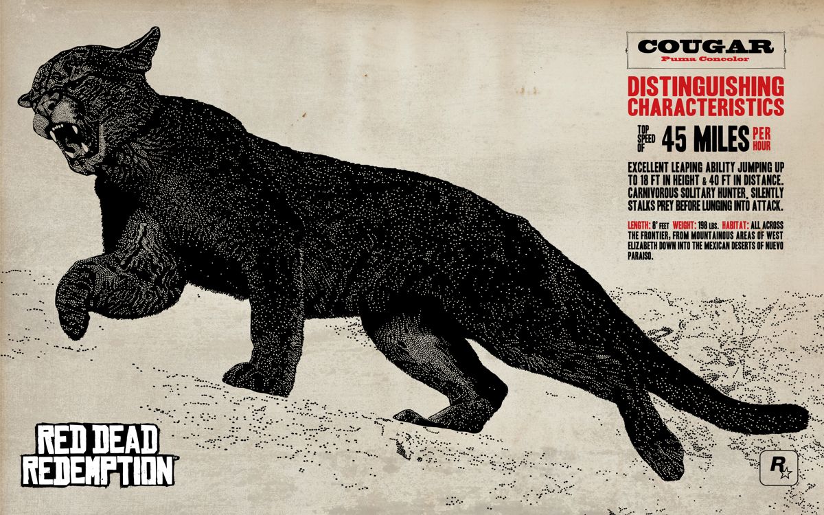 Red Dead Redemption Wallpaper (Official Website): Cougar
