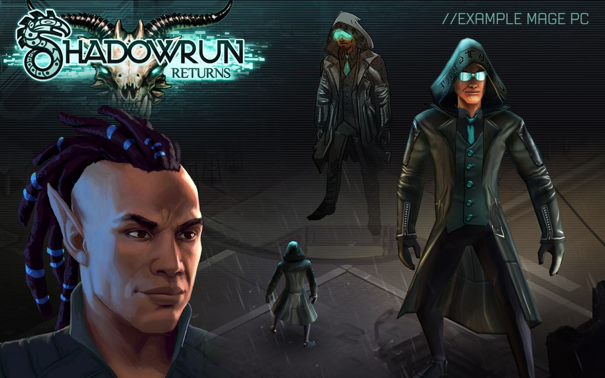 Shadowrun Returns Render (Official Website): Mage PC