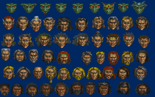 The Elder Scrolls: Chapter II - Daggerfall Other (SCORE Magazine CD, April 1996): Character faces