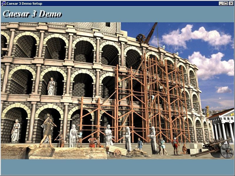 Caesar III Screenshot (PC KnowHow: Caesar III): One of the backgrounds used during the installation of the Caesar III demo
