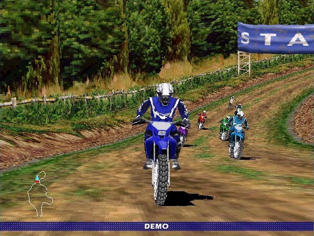 Moto Racer 2 Screenshot (Demo version screenshots (1999)): Demo version: An off-road rolling demo