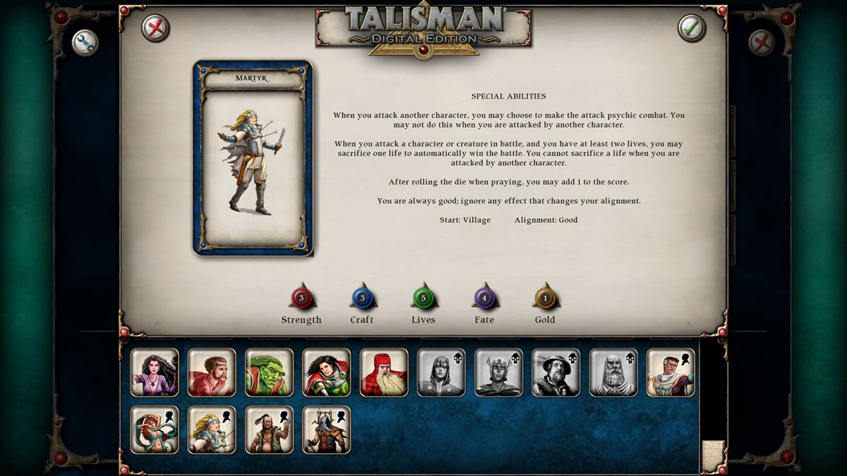 Talisman: Digital Edition - The Martyr Character Pack Screenshot (Steam)