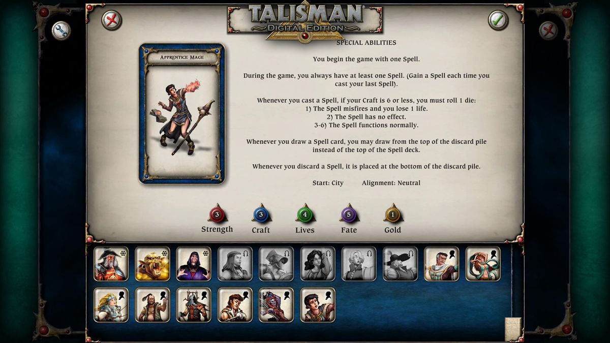 Talisman: Digital Edition - Apprentice Mage Character Pack Screenshot (Steam)