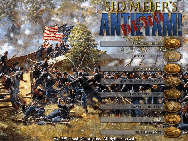 Sid Meier's Antietam! Screenshot (PC Strategy Games (April 2000)): Main menu