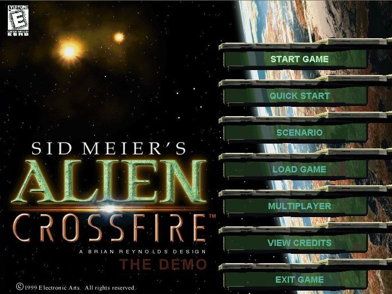 Sid Meier's Alien Crossfire Screenshot (PC Strategy Games (April 2000)): The main menu