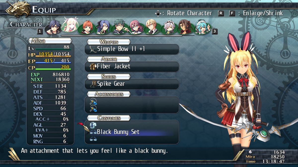 The Legend of Heroes: Trails of Cold Steel II - All Accessories Screenshot (Steam)