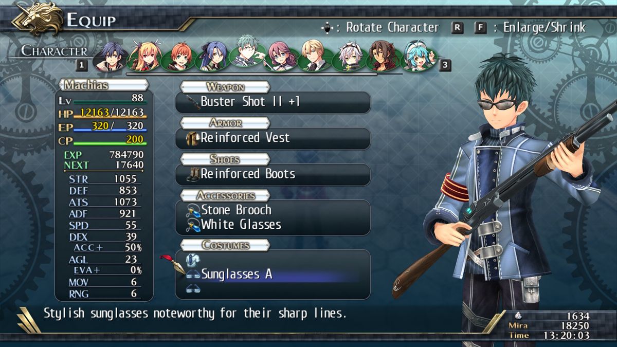 The Legend of Heroes: Trails of Cold Steel II - All Glasses Screenshot (Steam)