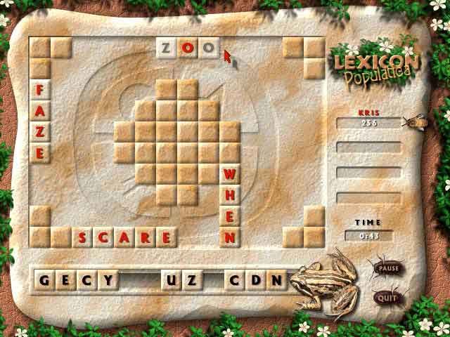 Lexicon Word Challenge Screenshot (From an archived eGames product page (2003))