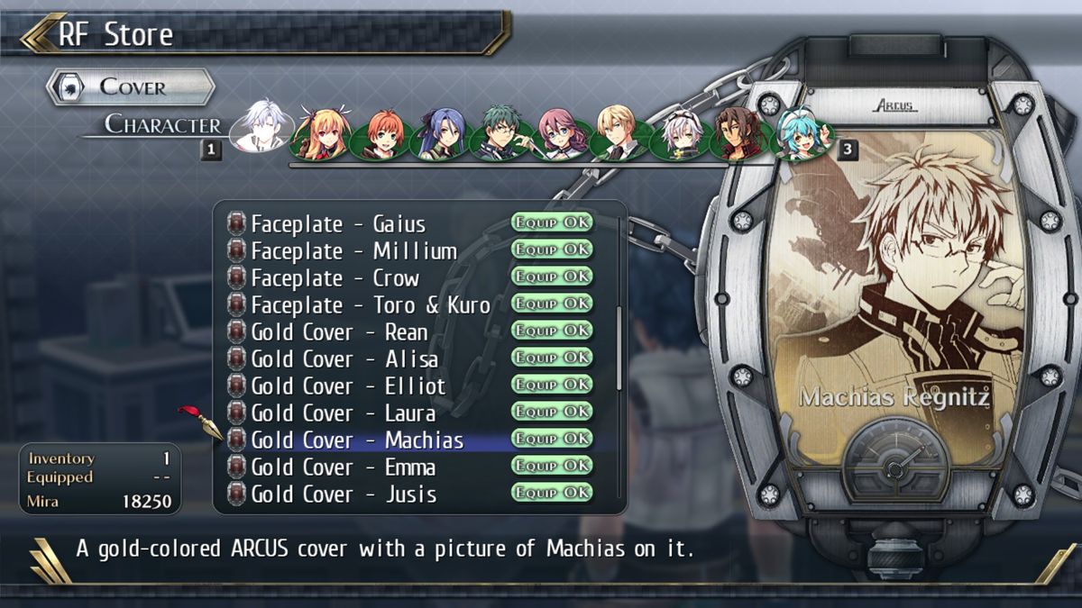 The Legend of Heroes: Trails of Cold Steel II - All Arcus Covers Screenshot (Steam)