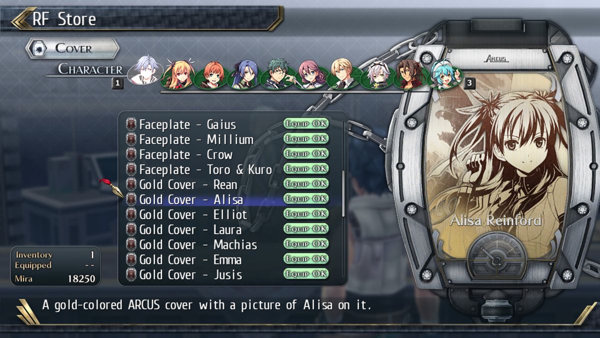 The Legend of Heroes: Trails of Cold Steel II - All Arcus Covers Screenshot (Steam)