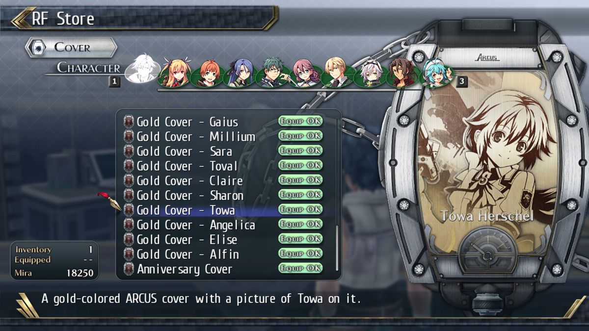 The Legend of Heroes: Trails of Cold Steel II - All Arcus Covers Screenshot (Steam)