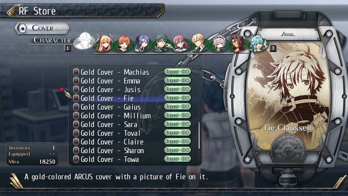 The Legend of Heroes: Trails of Cold Steel II - All Arcus Covers Screenshot (Steam)
