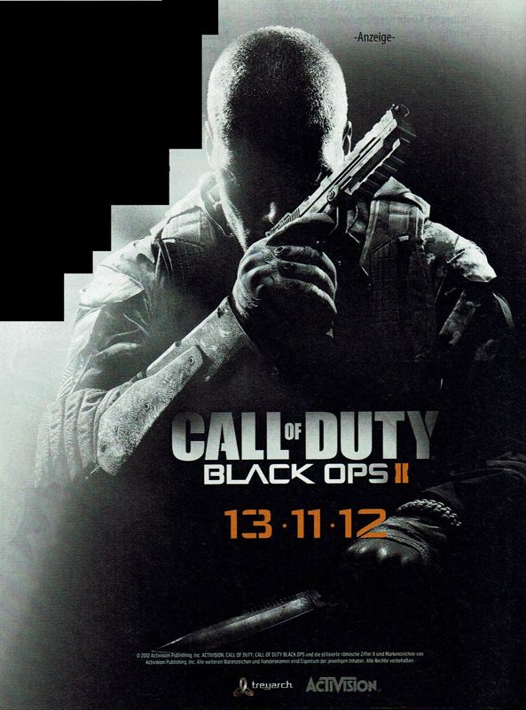 Call of Duty: Black Ops II Magazine Advertisement (Magazine Advertisements): GameStar (Germany), Issue 11/2012 Part 2