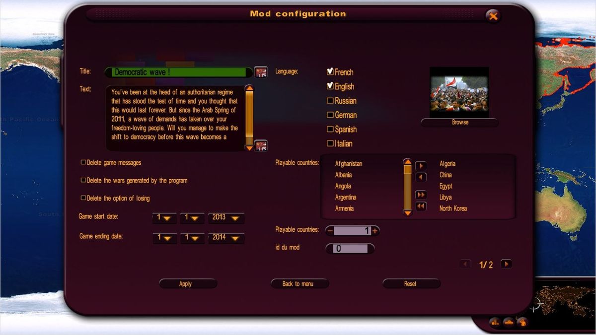 Masters of the World: Geopolitical Simulator 3 - Modding Tool Add-on Screenshot (Steam)