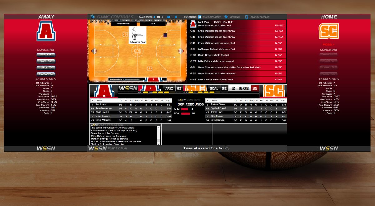 Draft Day Sports: College Basketball 3 Screenshot (Steam)