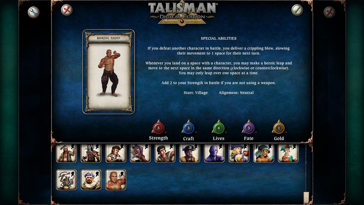 Talisman: Digital Edition - Martial Artist Character Pack Screenshot (Steam)
