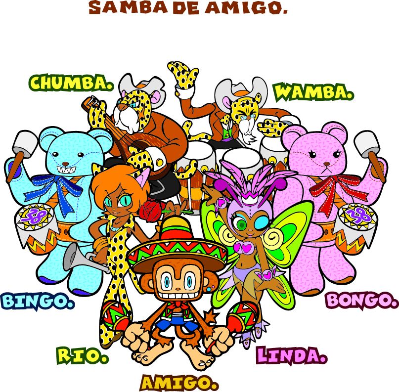 Samba De Amigo Concept Art (SEGA Dreamcast Press Kit 2000)