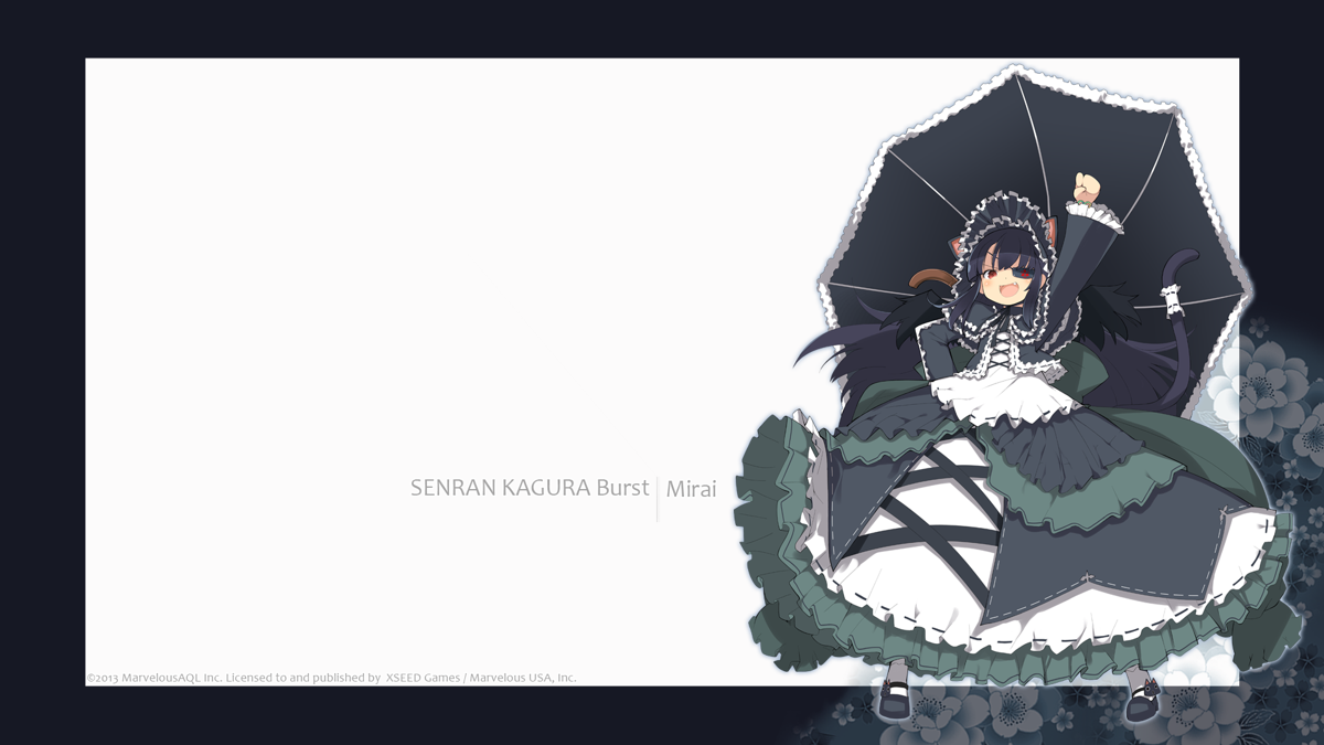 Senran Kagura Burst Screenshot (Official website): Mirai Character Wallpaper