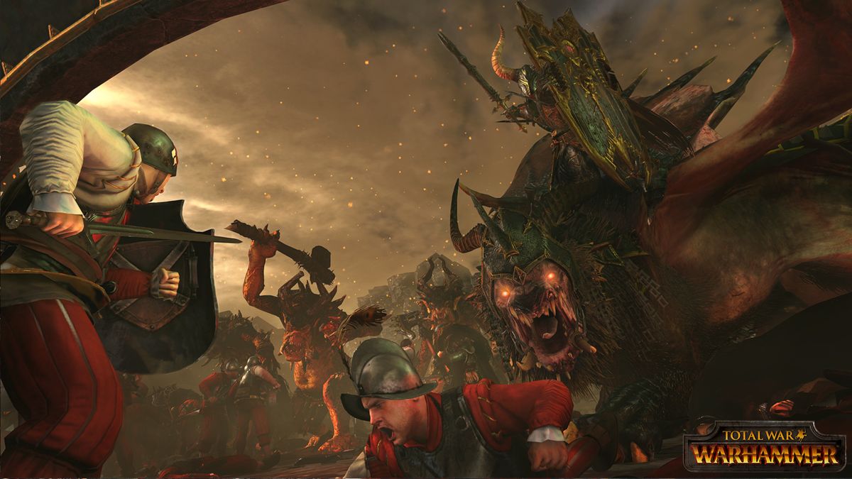 Total War: Warhammer Wallpaper (Total War Access Dashboard: Digital Extras): Chaos Warriors Desktop wallpaper (1920 x 1080)