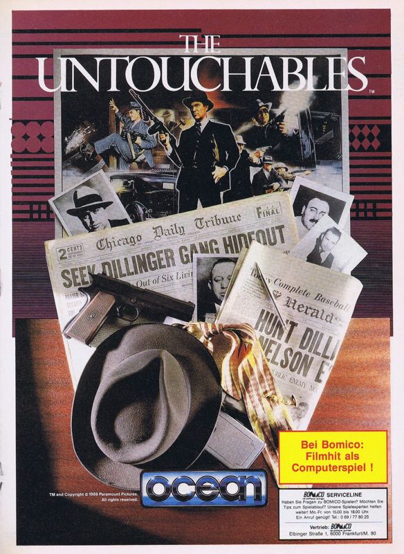 The Untouchables Magazine Advertisement (Magazine Advertisements): ASM (Germany), Issue 01/1990