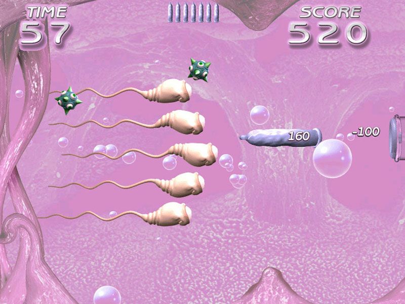 Catch the Sperm Screenshot (Stop AIDS Campaign, 2001)