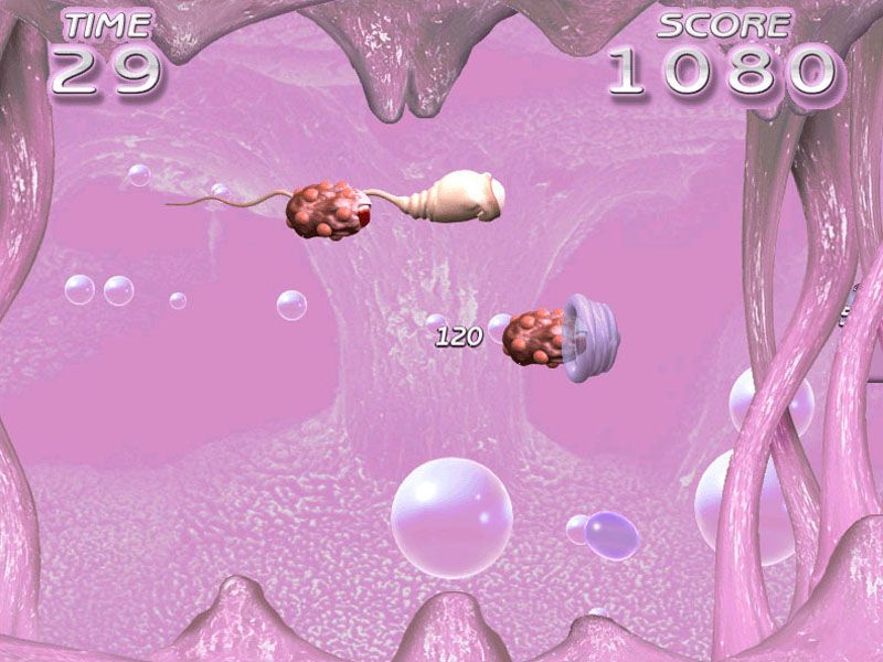 Catch the Sperm Screenshot (Stop AIDS Campaign, 2001)