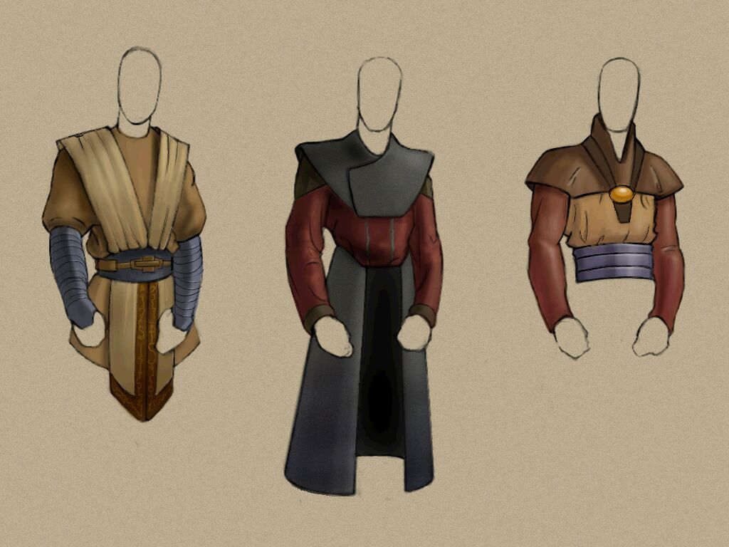 Star Wars: Jedi Knight - Jedi Academy Concept Art (Press Kit): Jedi Robes