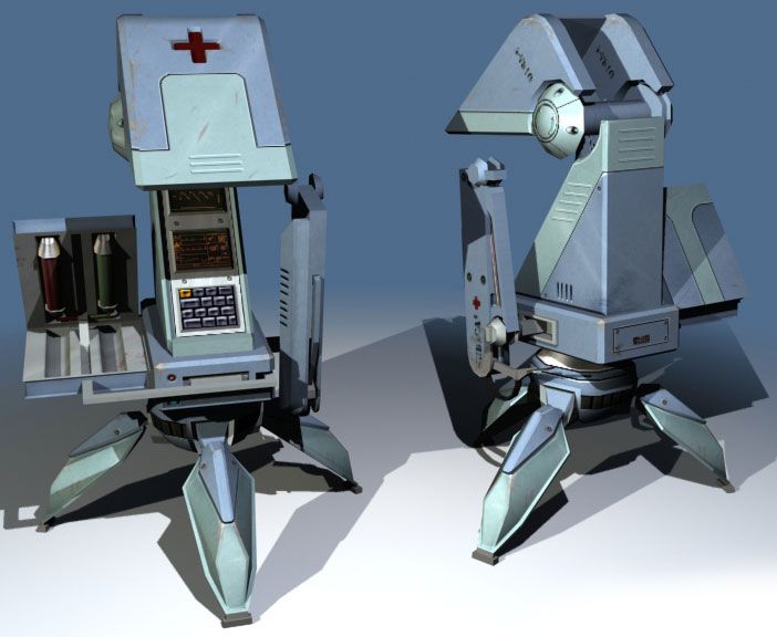 Deus Ex: Invisible War Render (German Fansite Kit): Bots and Transgenics: Medical Bot