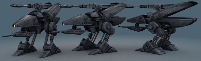 Deus Ex: Invisible War Render (German Fansite Kit): Bots and Transgenics: Military Bot