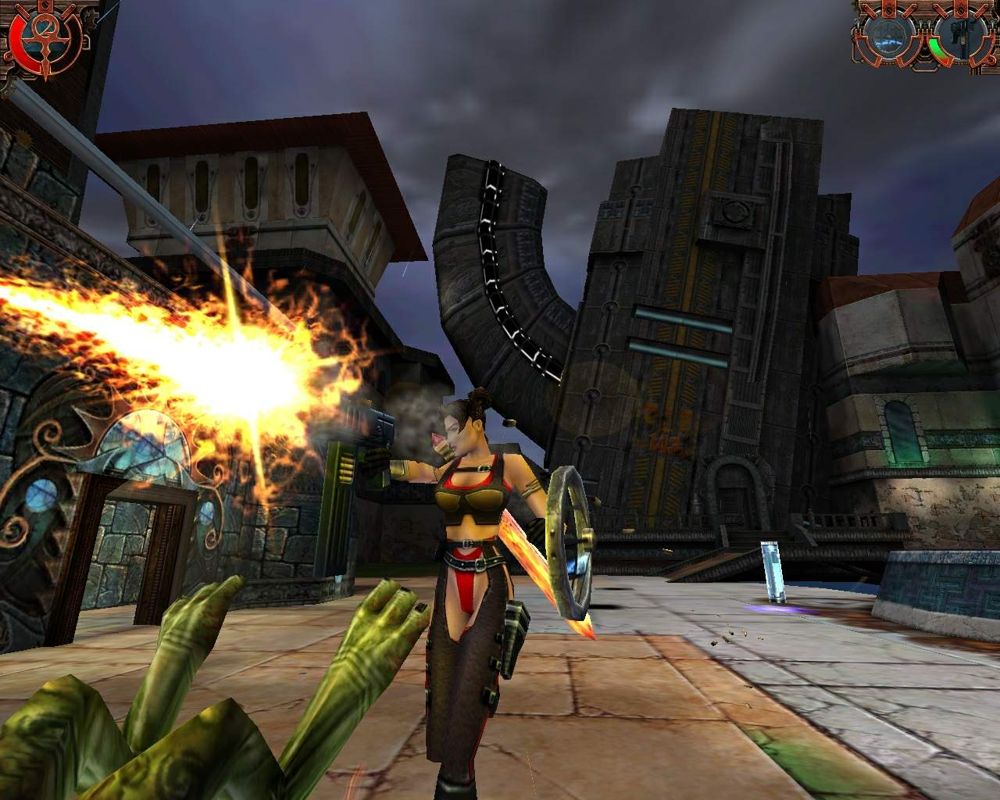 Heavy Metal: F.A.K.K. 2 Screenshot (PC Games Hardware, 2000-11): Julie Action Uzi 03