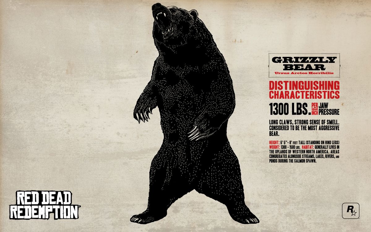 Red Dead Redemption Wallpaper (Official Website): Grizzly Bear