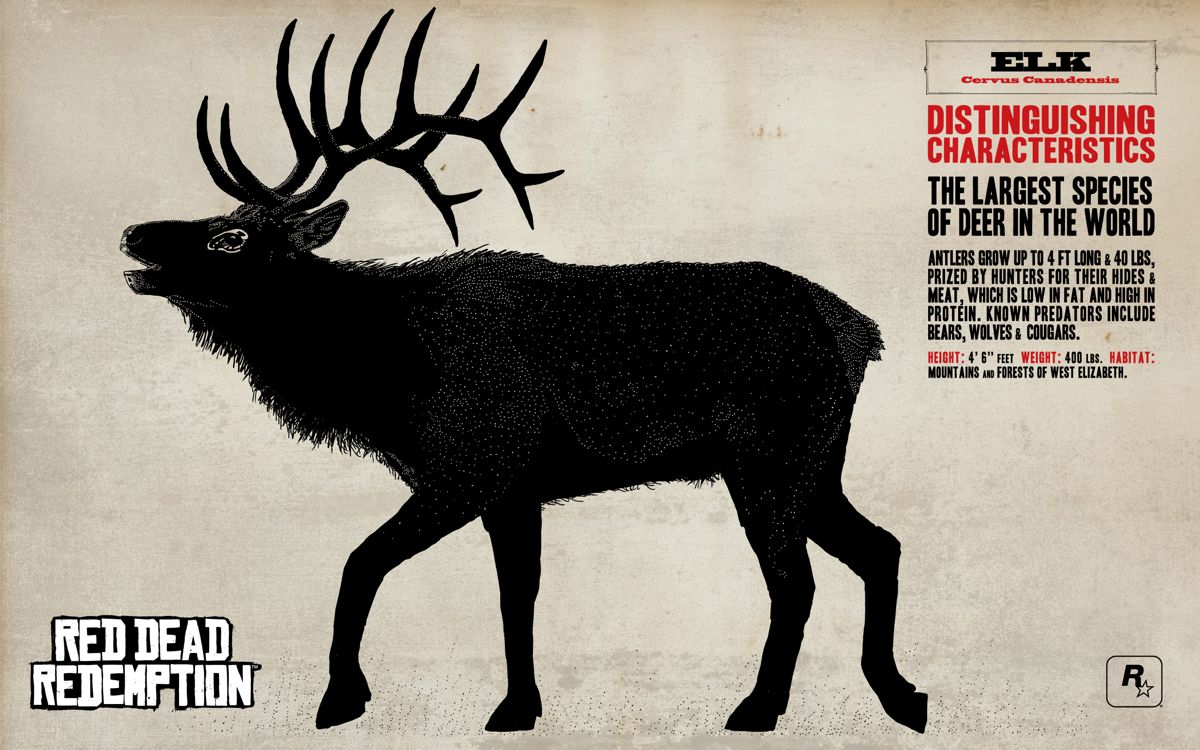 Red Dead Redemption Wallpaper (Official Website): Elk