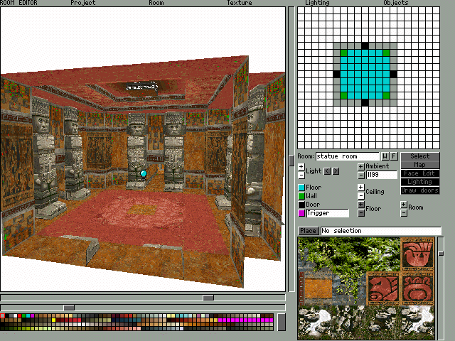 Tomb Raider Screenshot (PC live No. 1 cover CD, 1996): Game editor screenshot