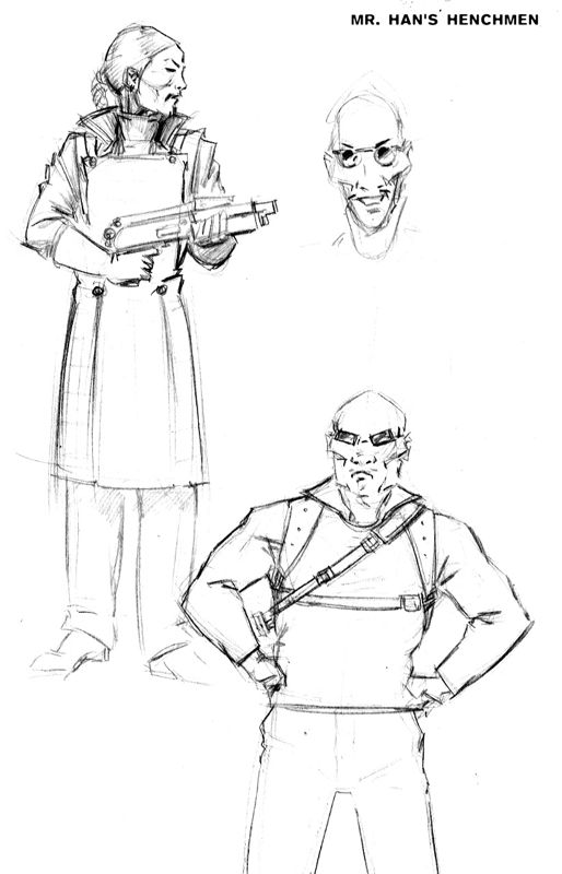 Fear Effect Concept Art (EIDOS France FTP, 2000): Baddies 6