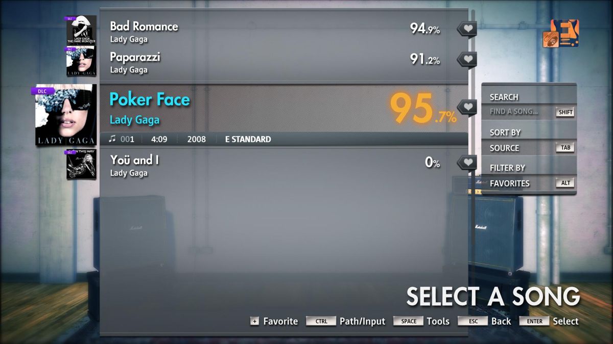 Rocksmith: All-new 2014 Edition - Lady Gaga: Poker Face Screenshot (Steam)