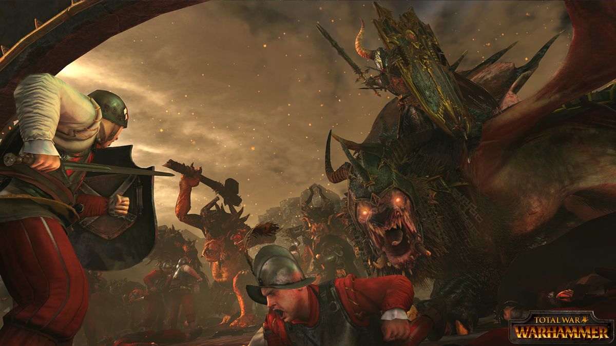 Total War: Warhammer Wallpaper (Total War Access Dashboard: Digital Extras): Chaos Warriors Tablet wallpaper