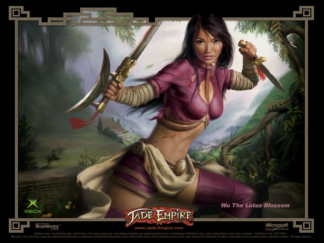 Jade Empire Wallpaper (Official website, 2005): Wu the Lotus Blossom