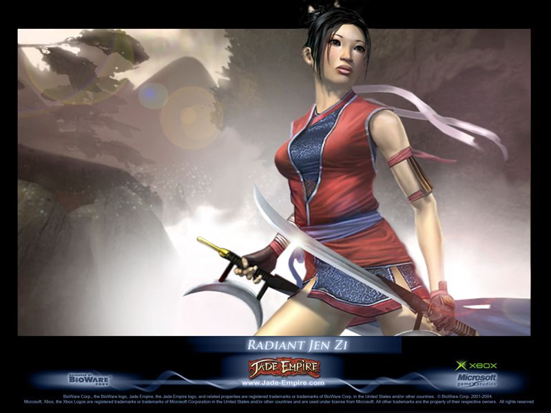 Jade Empire Wallpaper (Official website, 2005): Radiant Jen Zi