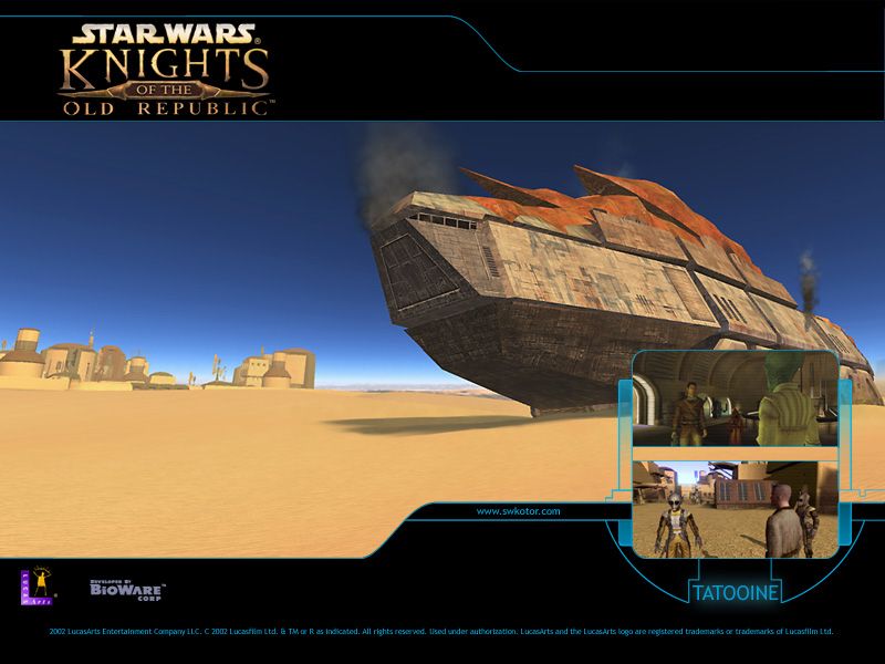 Star Wars: Knights of the Old Republic Wallpaper (Developer's website, 2004): Tatooine