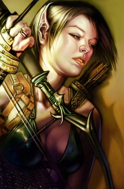 Neverwinter Nights Concept Art (Fan Site Kit, 2002): Female elf