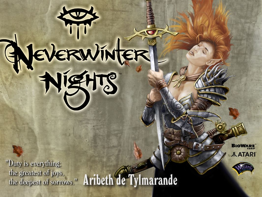 Neverwinter Nights Wallpaper (Fan Site Kit, 2002): Aribeth