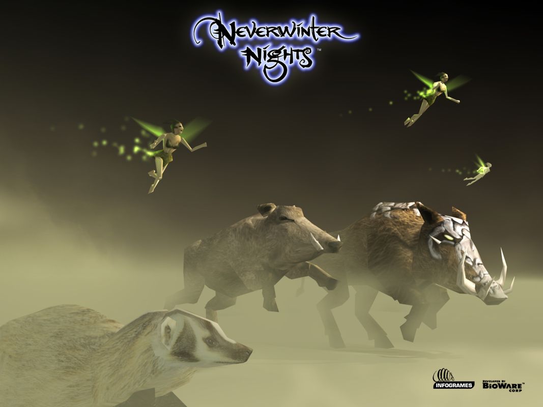 Neverwinter Nights Wallpaper (Official website, 2002): Boars