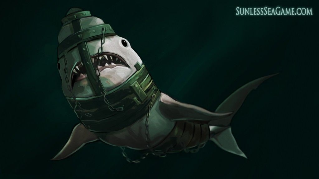 Sunless Sea Wallpaper (Developer's website, 2015): Bound shark
