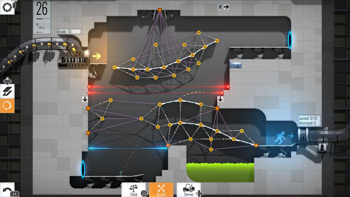 Bridge Constructor: Portal Screenshot (PlayStation.com)