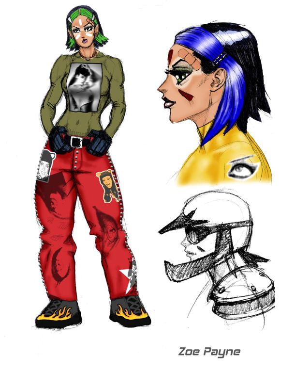 SSX Tricky Concept Art (Electronic Arts UK Press Extranet, 2001-12-04): Zoe