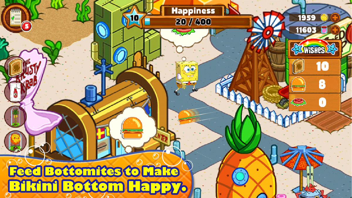 SpongeBob Moves In Screenshot (Google Play)