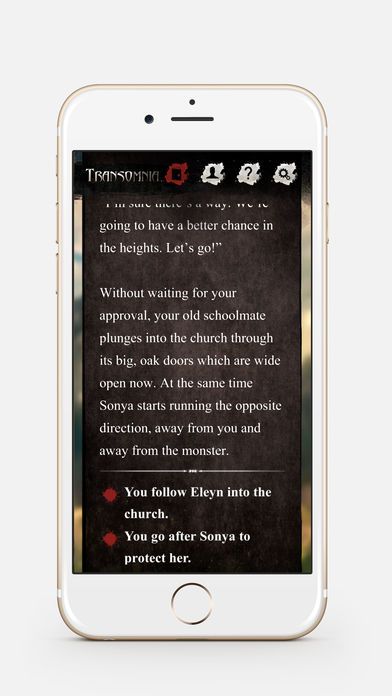 Transomnia Horror Gamebook Screenshot (iTunes Store)