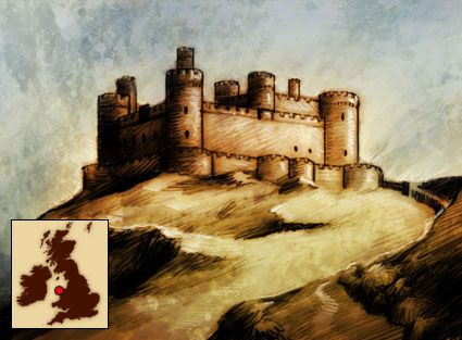 FireFly Studios' Stronghold 2 Other (Siege Images): castle_harlech_painting